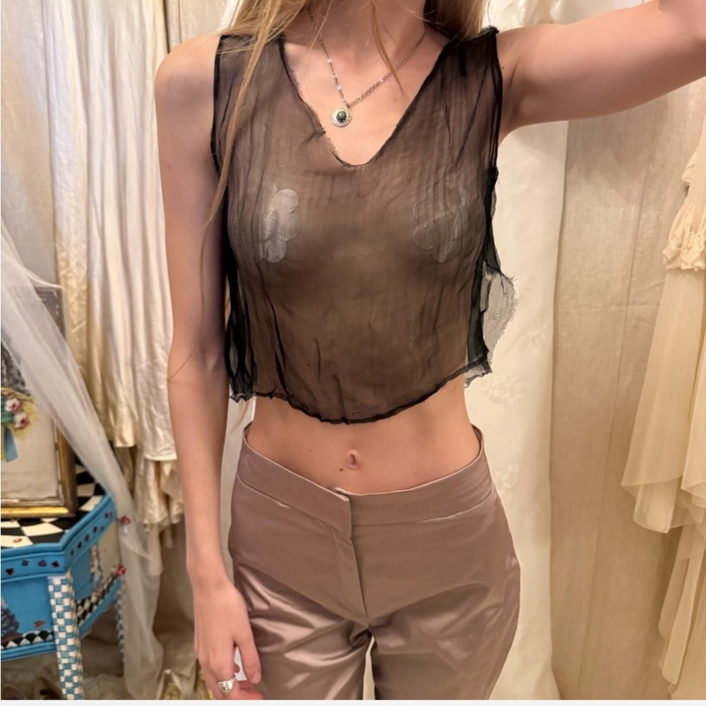 Vintage sheer chiffon top